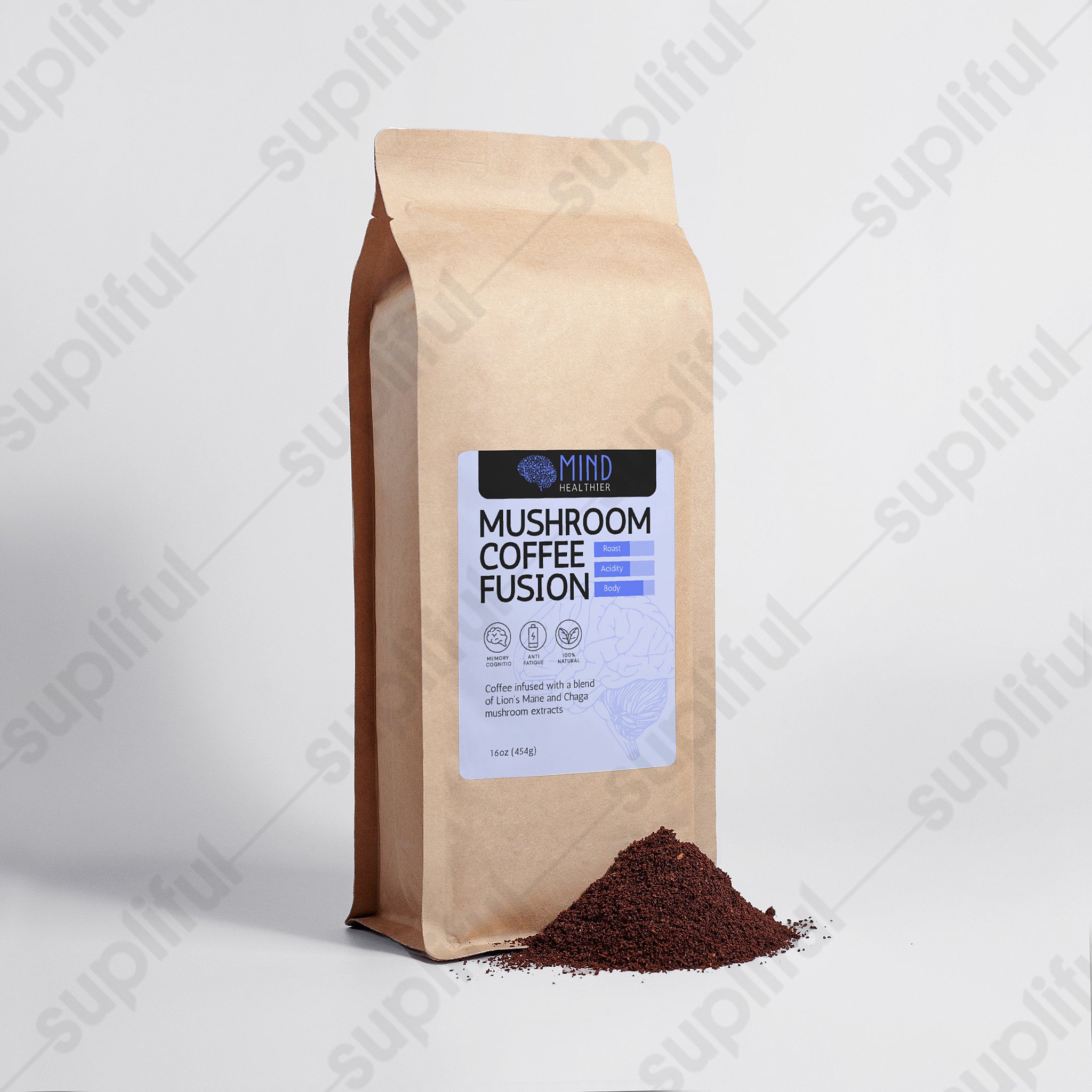 Mushroom Coffee Fusion - Lion’s Mane & Chaga 16oz
